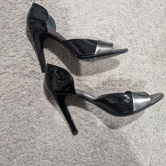 Gucci Heels Black and Silver Size 9 Open Toe TOM FORD Era - Picture 4 of 10